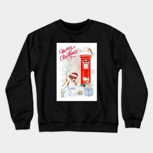 Jack Russell Terrier Merry Christmas Santa Dog Crewneck Sweatshirt